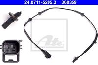 Sensor, Raddrehzahl Vorderachse ATE 24.0711-5205.3