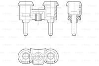 BOSCH Horn 0 320 223 002 Hupe,Signalhorn VW,BMW,LT 28-46 II Kasten 2DA, 2DD, 2DH,LT 28-35 II Bus 2DB, 2DE, 2DK