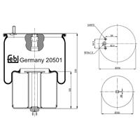 febibilstein Federbalg, Luftfederung Febi Bilstein 20501