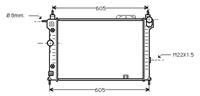 opel RADIATEUR BENZINE 1.6 AT zonder AIRCO