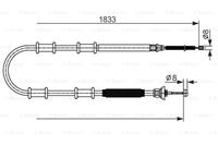 BOSCH Handbremsseil 1 987 482 593 Bremsseil,Seilzug Feststellbremse OPEL,FIAT,VAUXHALL,COMBO Kasten/Kombi X12,COMBO Tour X12,DOBLO Kasten/Kombi 263