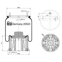 febibilstein Federbalg, Luftfederung Febi Bilstein 20523