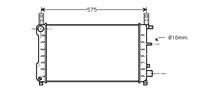 ford RADIATEUR BENZINE 1.0 / 1.1 / 1.3 MT met AIRCO