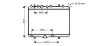 peugeot RADIATEUR P207/1007/C2 16/16HDi MT