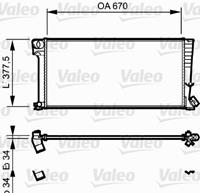 Kühler, Motorkühlung Valeo 731743