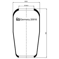 febibilstein Federbalg, Luftfederung Febi Bilstein 20916