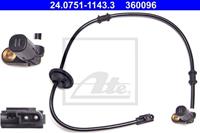 ATE ABS Sensor 24.0751-1143.3 Drehzahlsensor,Raddrehzahl Sensor MERCEDES-BENZ,C-CLASS W202,CLK C208,C-CLASS Kombi S202,CLK Cabriolet A208