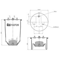 febibilstein Federbalg, Luftfederung Hinterachse Febi Bilstein 102720