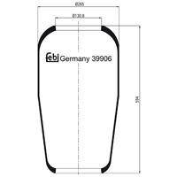 febibilstein Federbalg, Luftfederung Hinterachse Febi Bilstein 39906