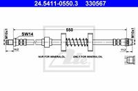 Bremsschlauch Vorderachse ATE 24.5411-0550.3