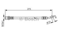 BOSCH Bremsschläuche 1 987 476 212 Bremsschlauch TOYOTA,AVENSIS Kombi T25,AVENSIS T25_,AVENSIS Stufenheck T25