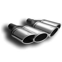 Ulter Sport Uitlaatsierstuk (links) - Dubbel Ovaal - Diameter 160x65mm - Lengte 200mm - Montage 50mm