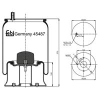 febibilstein Veerbalg, luchtvering FEBI BILSTEIN 45487