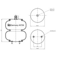 febibilstein Federbalg, Luftfederung Vorlaufachse Febi Bilstein 45759