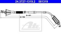 Seilzug, Feststellbremse hinten links ATE 24.3727-1319.2