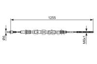 BOSCH Handbremsseil 1 987 477 709 Bremsseil,Seilzug Feststellbremse BMW,Z3 E36