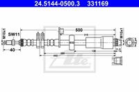 Bremsschlauch Vorderachse ATE 24.5144-0500.3