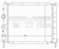 Kühler, Motorkühlung TYC 728-0008-R