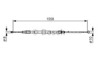 BOSCH Handbremsseil 1 987 482 368 Bremsseil,Seilzug Feststellbremse BMW,X1 E84