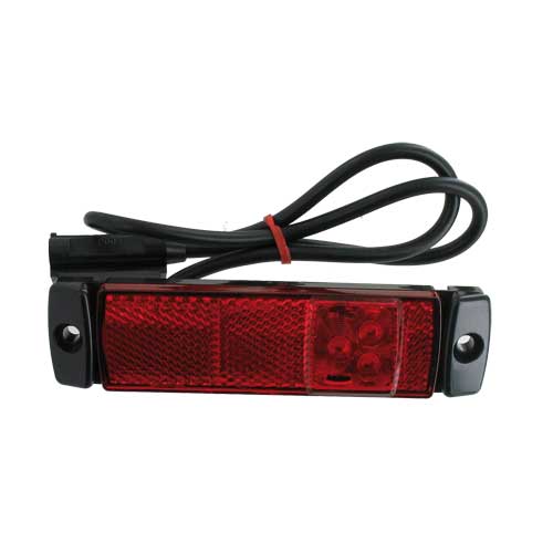 LED markeringslicht rood 12-24V