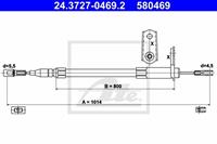 ATE Handbremsseil 24.3727-0469.2 Bremsseil,Seilzug Feststellbremse MERCEDES-BENZ,SL R129