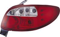 Set Achterlichten passend voor Peugeot 206 excl. CC/SW - Rood/Helder