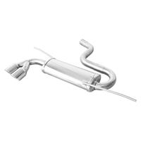 100% RVS Sportuitlaat Volkswagen Scirocco 1.4 TSI 122pk 2008- 2x80mm X-Race