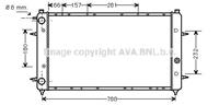 Kühler, Motorkühlung AVA VNA2114