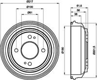 Bremstrommel Hinterachse Textar 94017500