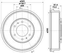 Bremstrommel Hinterachse Textar 94035300