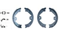 TEXTAR Handbremsbeläge 91060300 Handbremsbacken,Bremsbackensatz, Feststellbremse ROVER,MG,75 RJ,75 Tourer RJ,MG ZT- T,MG ZT