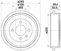 Bremstrommel Hinterachse Textar 94022800