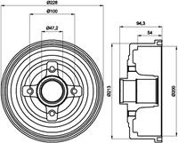 Bremstrommel Hinterachse Textar 94024200