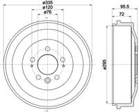 TEXTAR Bremstrommel 94043900  VW,AMAROK 2H_, S1B,AMAROK Pritsche/Fahrgestell S1B