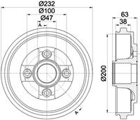 Bremstrommel Hinterachse Textar 94033200