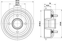 Bremstrommel Hinterachse Textar 94018500