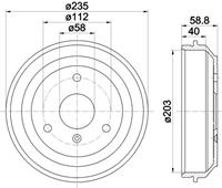 Bremstrommel Hinterachse Textar 94035600