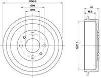 TEXTAR Bremstrommel 94019900  FIAT,ALFA ROMEO,LANCIA,PUNTO 188,PANDA 169,PANDA Van 169,IDEA,QUBO 225,BRAVO I 182,BRAVA 182,MAREA Weekend 185