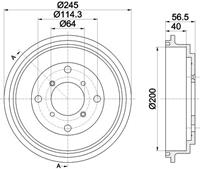 Bremstrommel Hinterachse Textar 94032600