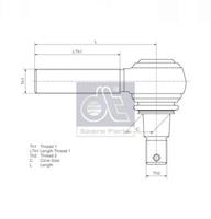 dtspareparts Kogelkop, schakelstang DT 2.32108