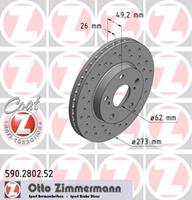 Zimmermann Bremsscheiben 590.2802.52 Scheibenbremsen,Bremsscheibe TOYOTA,AURIS NRE15_, ZZE15_, ADE15_, ZRE15_, NDE15_