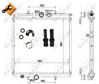 NRF Wasserkühler 509523 Kühler,Motorkühler PEUGEOT,206 Schrägheck 2A/C,206 CC 2D,206 SW 2E/K,206+ T3E,206 Stufenheck,206 Van