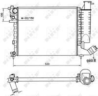 NRF Wasserkühler 58184 Kühler,Motorkühler PEUGEOT,CITROËN,306 Schrägheck 7A, 7C, N3, N5,306 Cabriolet 7D, N3, N5,306 Break 7E, N3, N5,306 7B, N3, N5