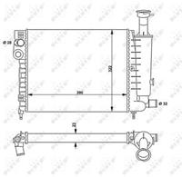 NRF Wasserkühler 58814 Kühler,Motorkühler CITROËN,AX ZA-_