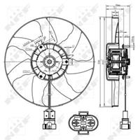 NRF Lüfter 47428 Elektrolüfter,Hochleistungslüfter VW,TRANSPORTER IV Bus 70XB, 70XC, 7DB, 7DW,TRANSPORTER IV Kasten 70XA