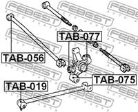 Lagerung, Lenker Hinterachse oben vorne Febest TAB-019