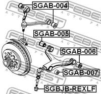 Lagerung, Lenker Vorderachse innen hinten unten Febest SGAB-006