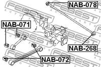 FEBEST Querlenkerlager NAB-071 Querlenkerbuchse,Querlenkergummi NISSAN,TERRANO II R20,TERRANO Van R20