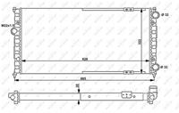 NRF Wasserkühler 58095 Kühler,Motorkühler VW,SEAT,CADDY II Kasten 9K9A,CADDY II Kombi 9K9B,IBIZA II 6K1,CORDOBA 6K1, 6K2,CORDOBA Vario 6K1,INCA 6K9