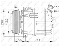 NRF Compressor, airconditioning  32676